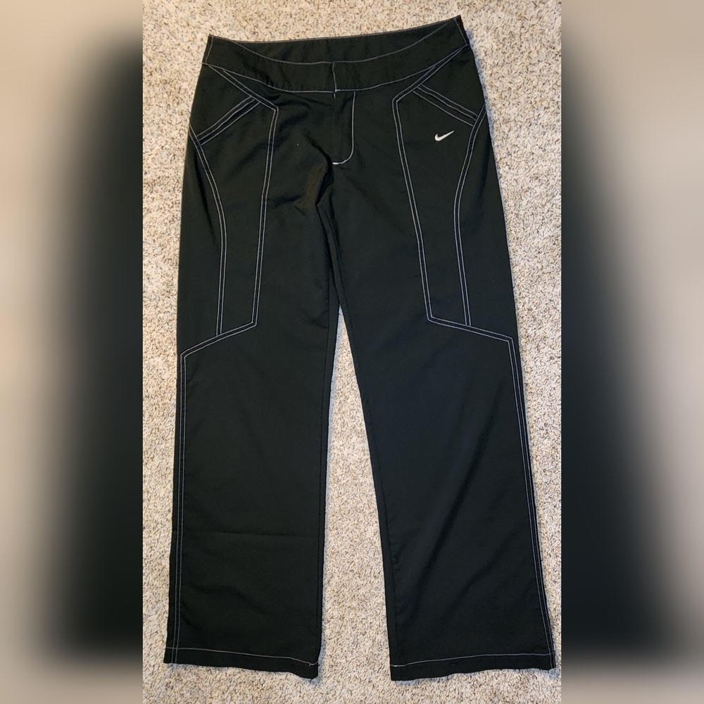 Vintage Nike contrast black & white workout yoga pants Med